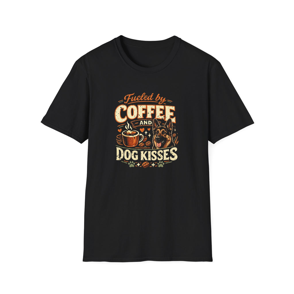 Coffee Kiss German Shepherd Dog T-Shirt