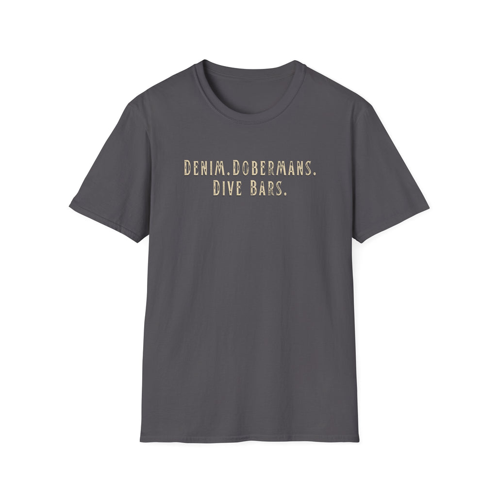 Denim Doberman Dog T-Shirt