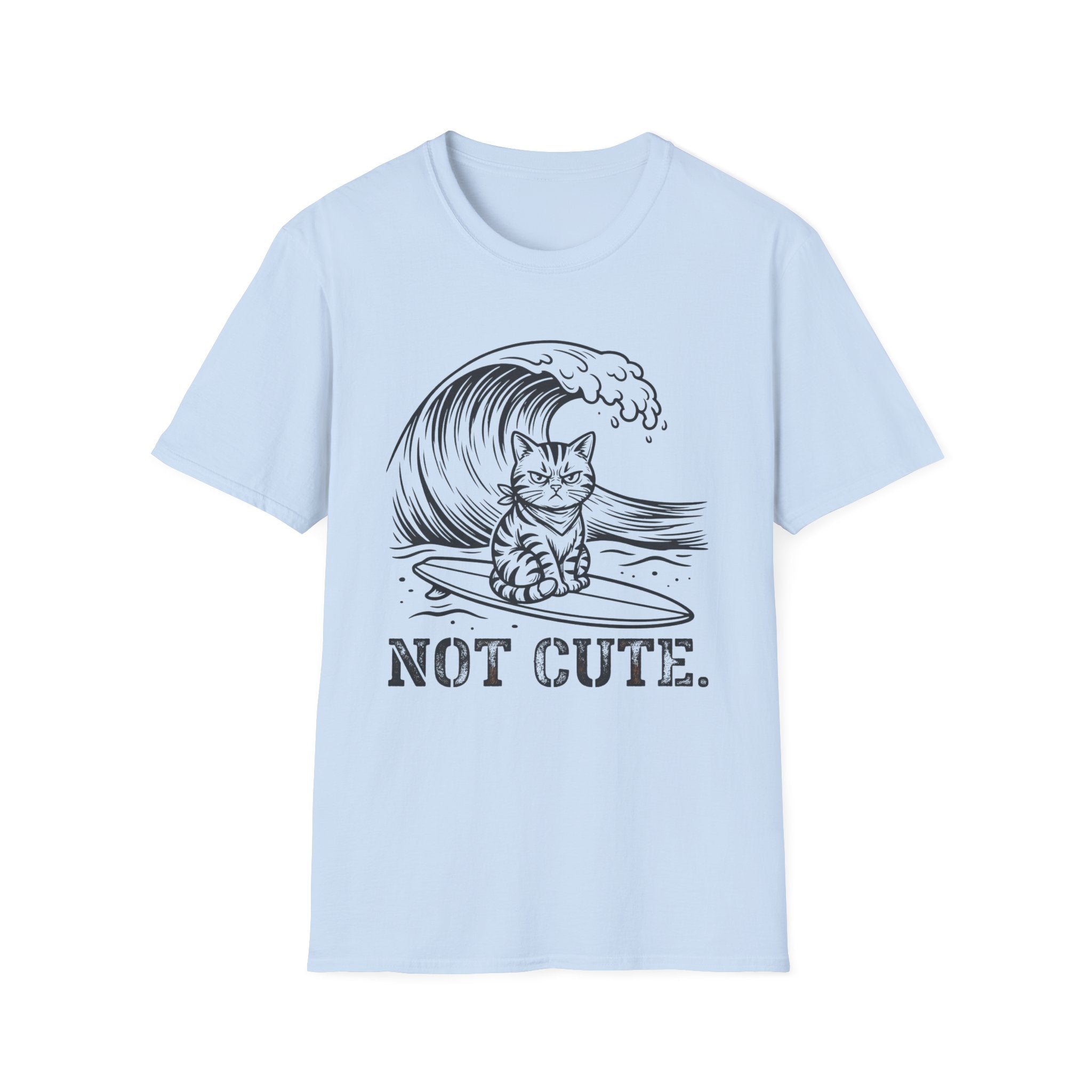 Not Cute Surf Cat T-Shirt