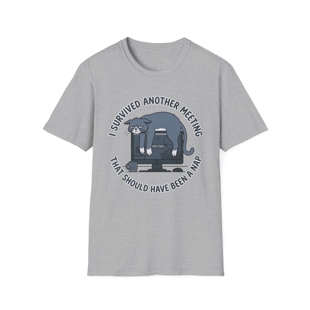 I Survived Another Meeting Cat T-Shirt