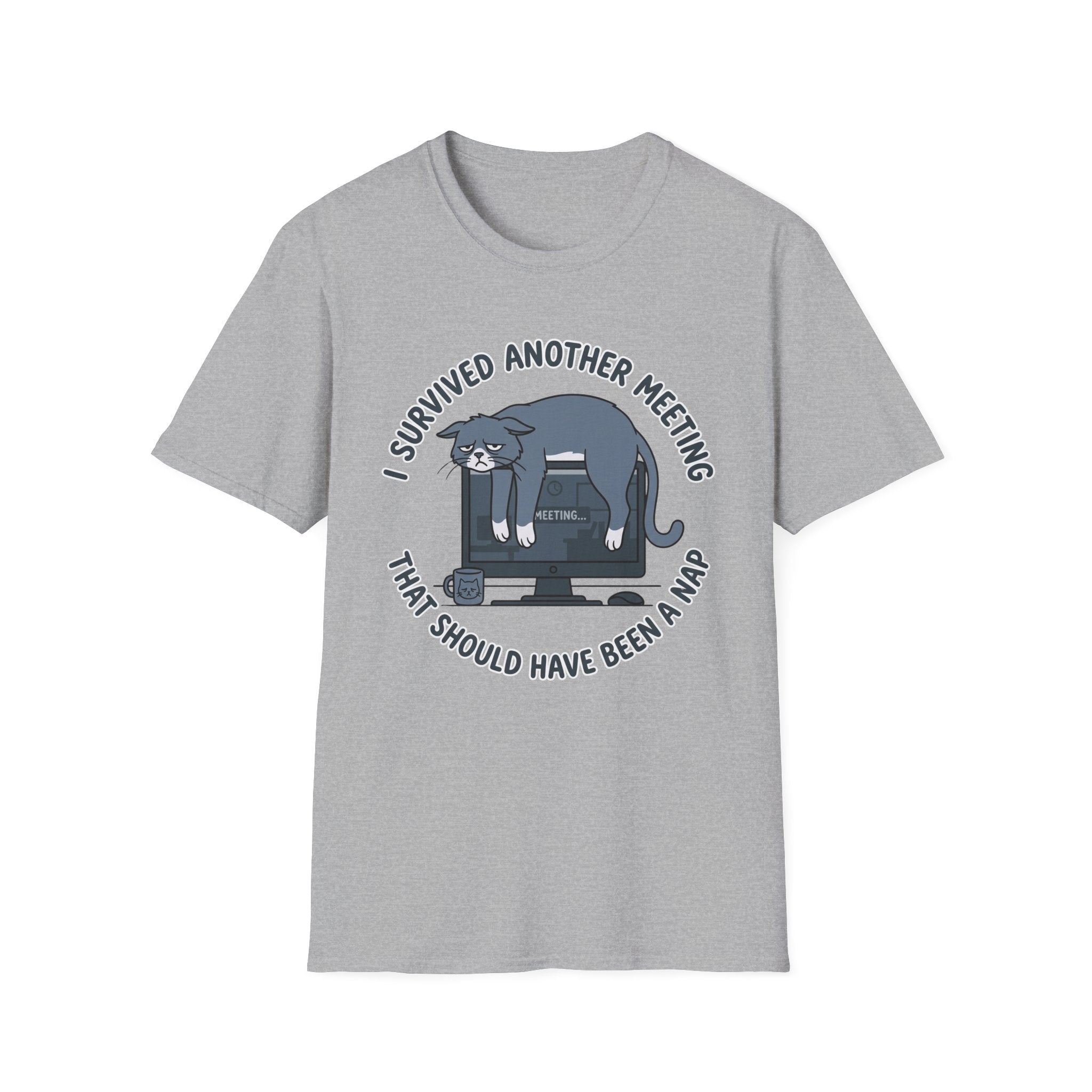 I Survived Another Meeting Cat T-Shirt