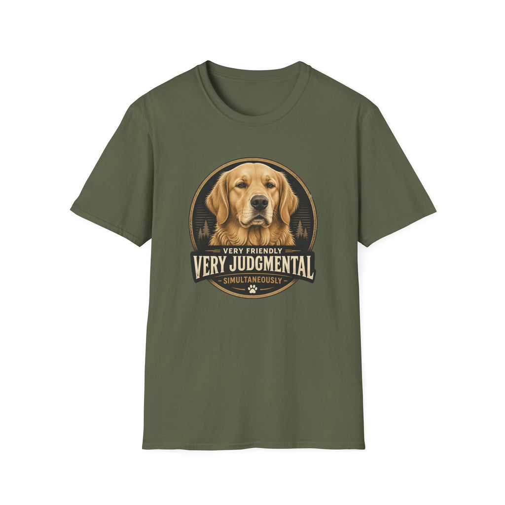 Very Judgmental Golden Retriever Dog T-Shirt