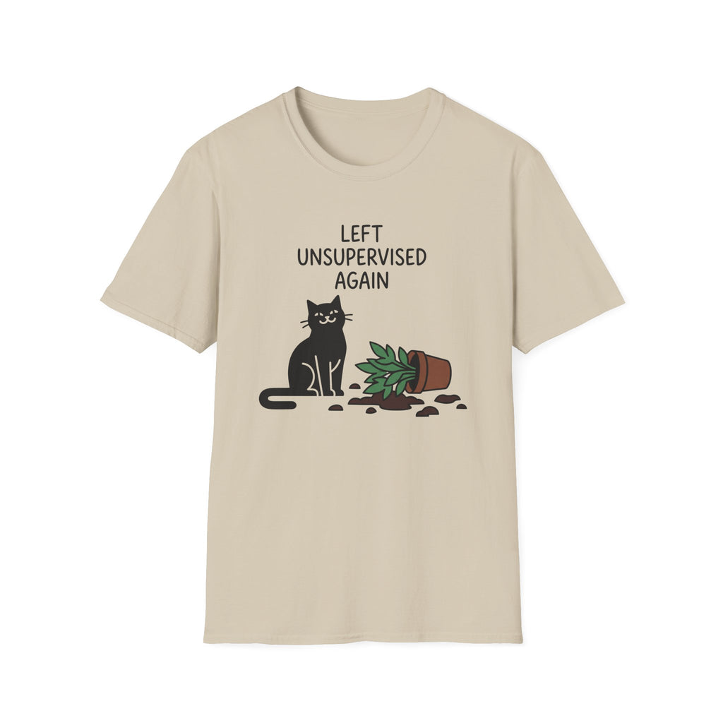 Left Unsupervised Again Cat T-Shirt