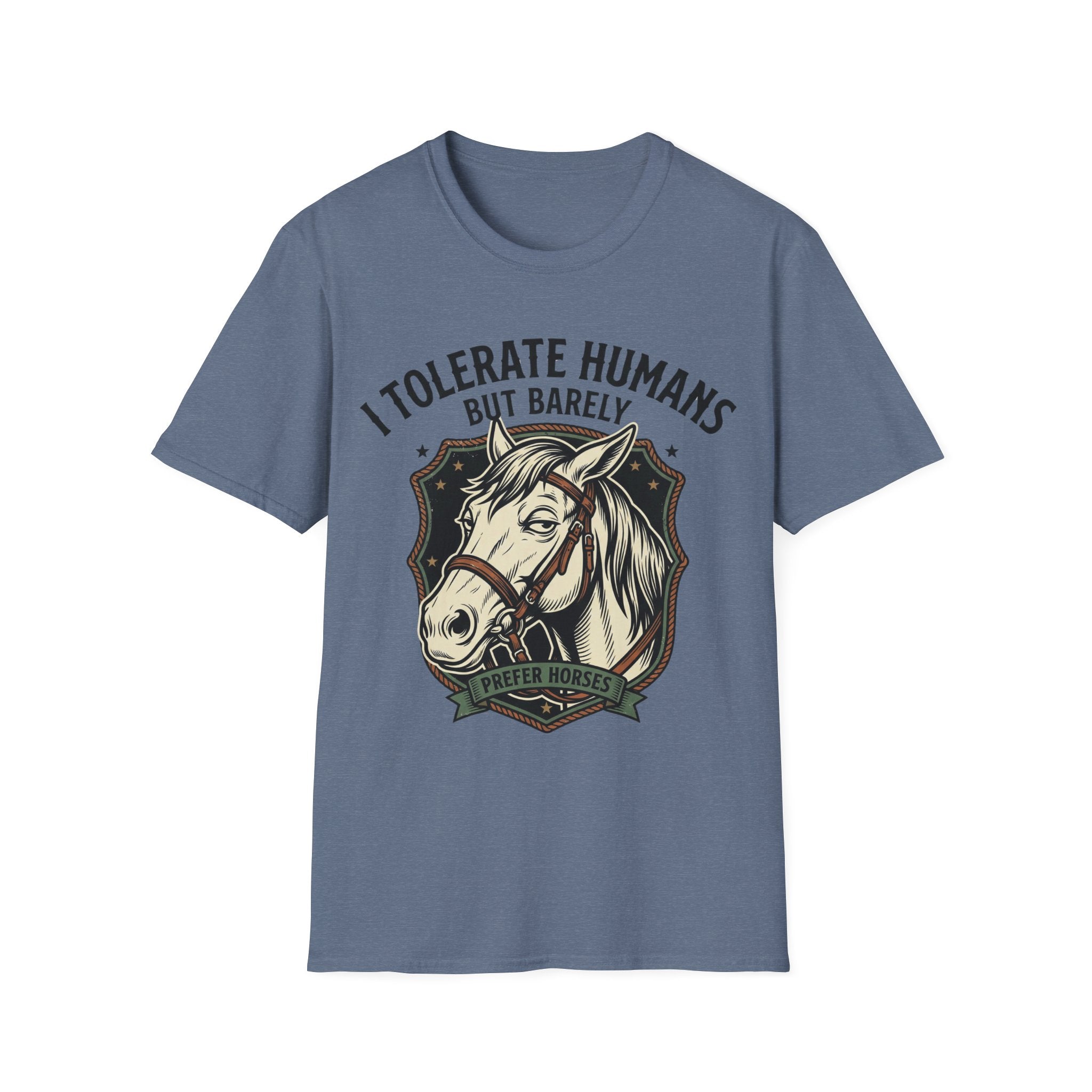 I Tolerate Humans Horse T-Shirt