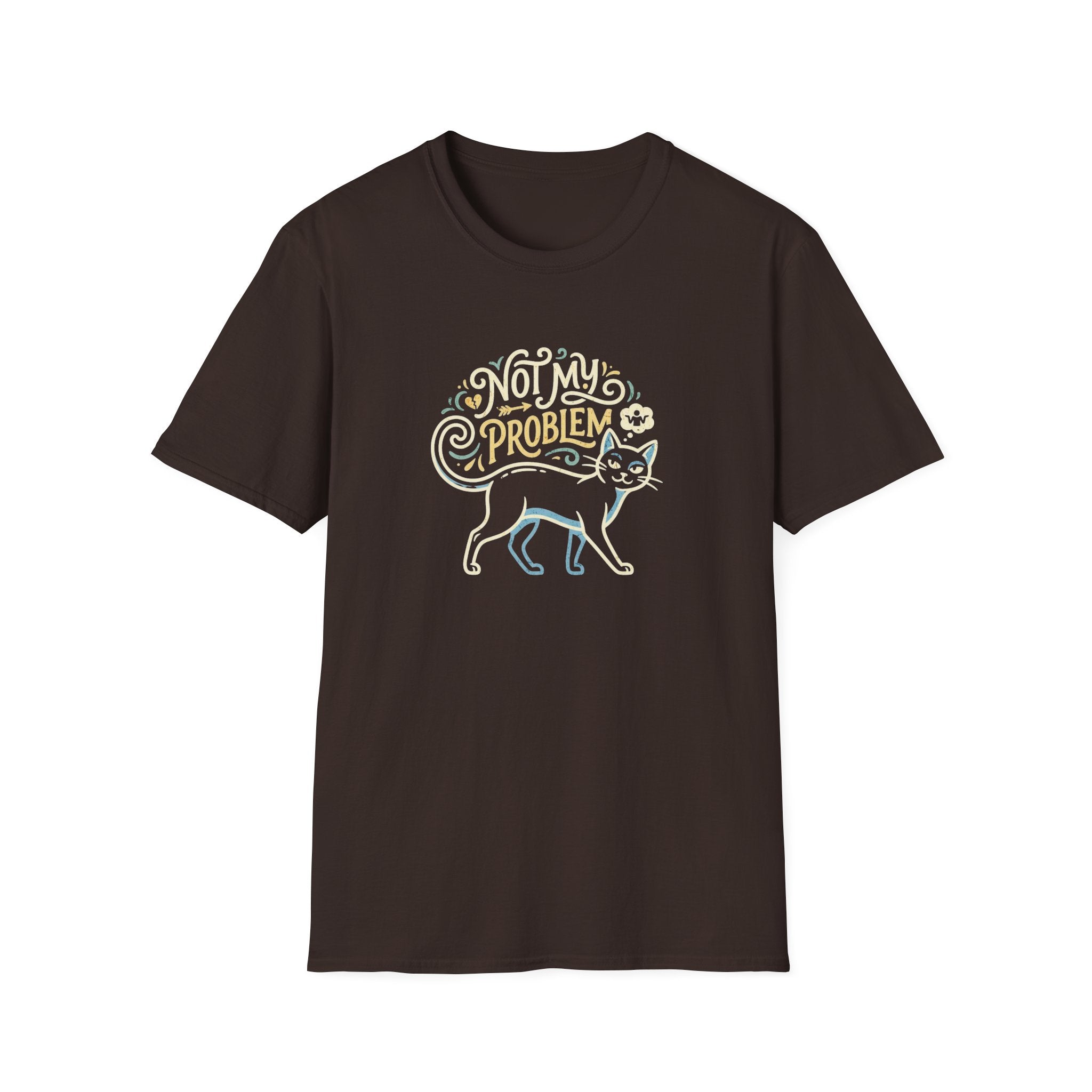 Not My Problem Dark Cat T-Shirt