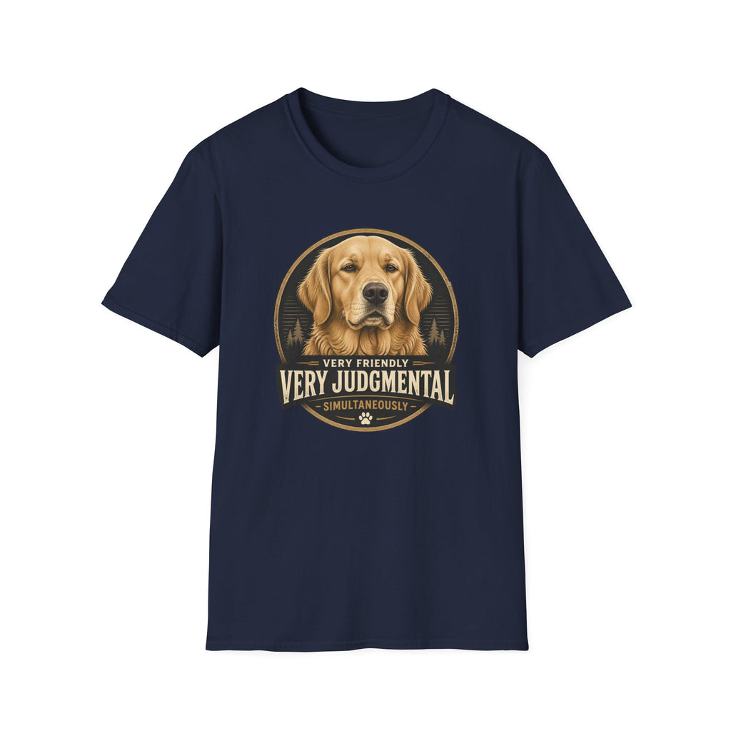 Very Judgmental Golden Retriever Dog T-Shirt