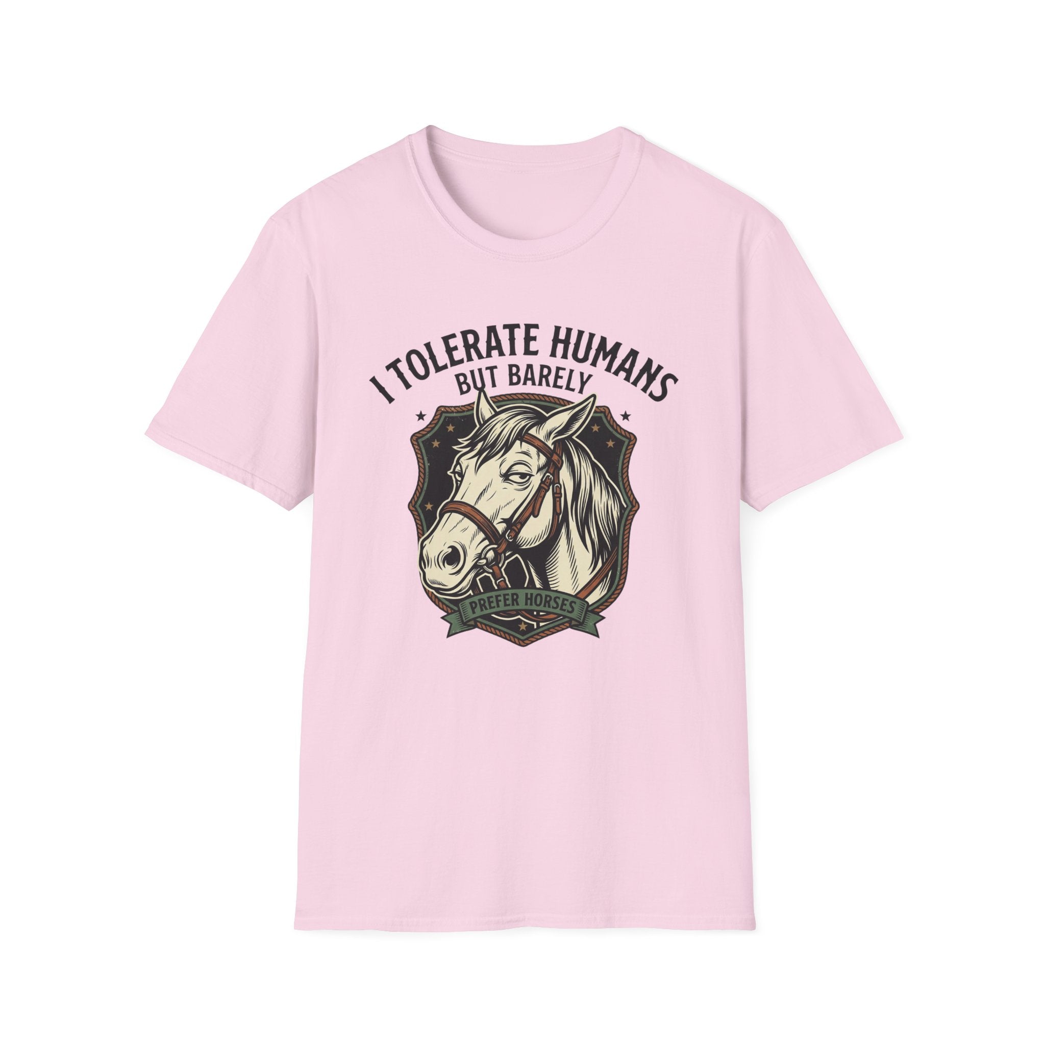 I Tolerate Humans Horse T-Shirt