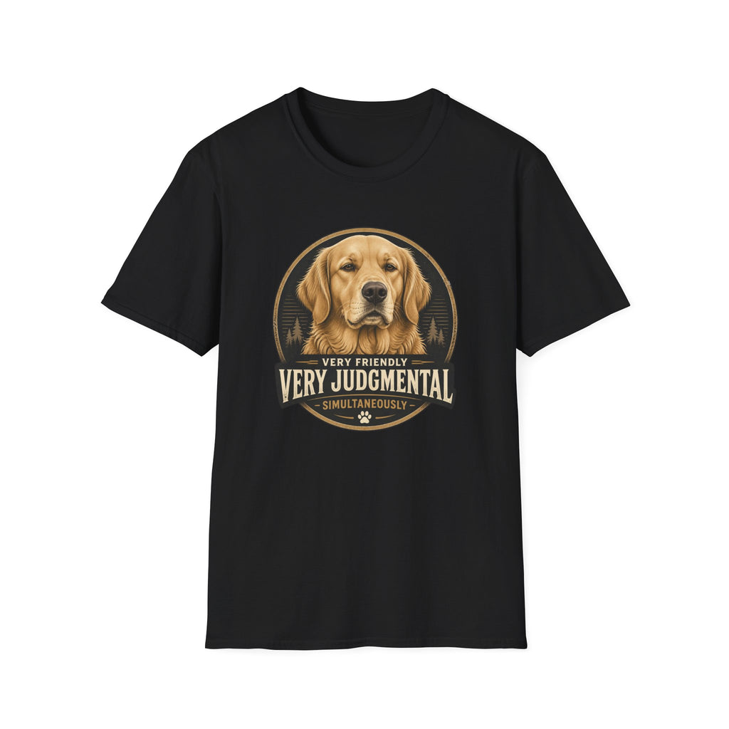 Very Judgmental Golden Retriever Dog T-Shirt