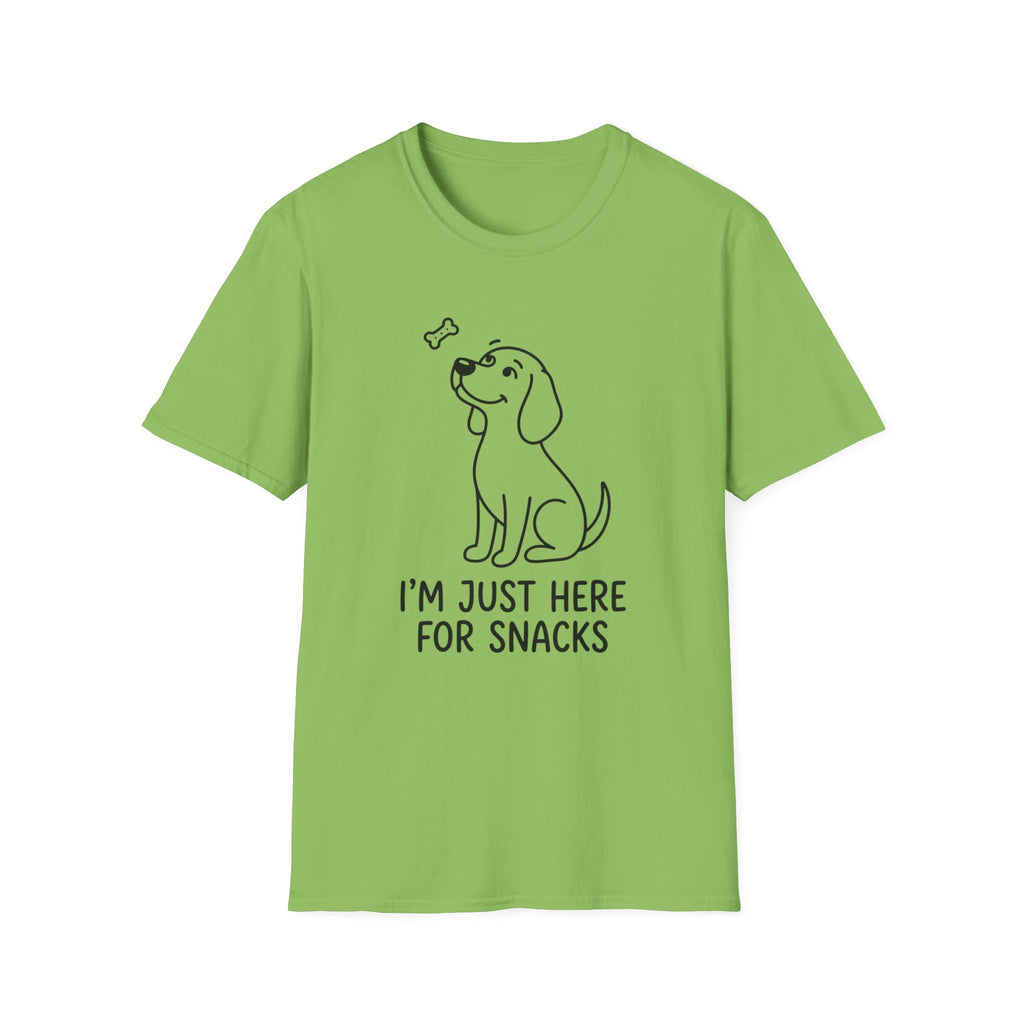 Just Here For The Snacks Dog T-Shirt