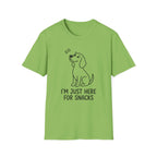 Just Here For The Snacks Dog T-Shirt