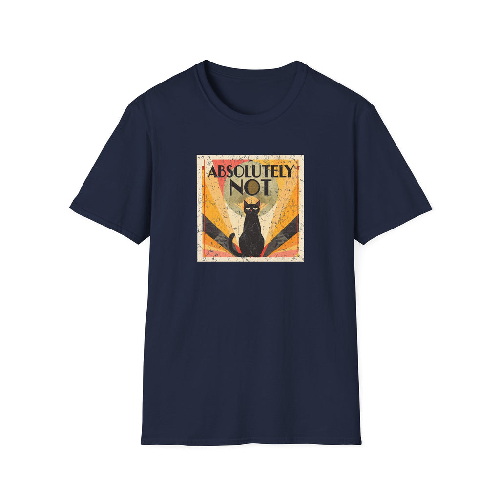 Art Deco Absolutely Not Cat  T-Shirt