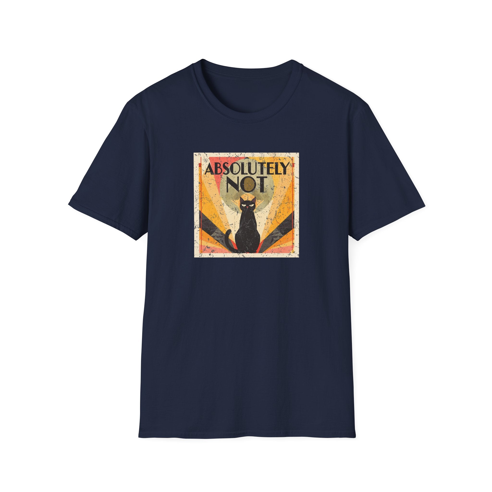 Art Deco Absolutely Not Cat  T-Shirt