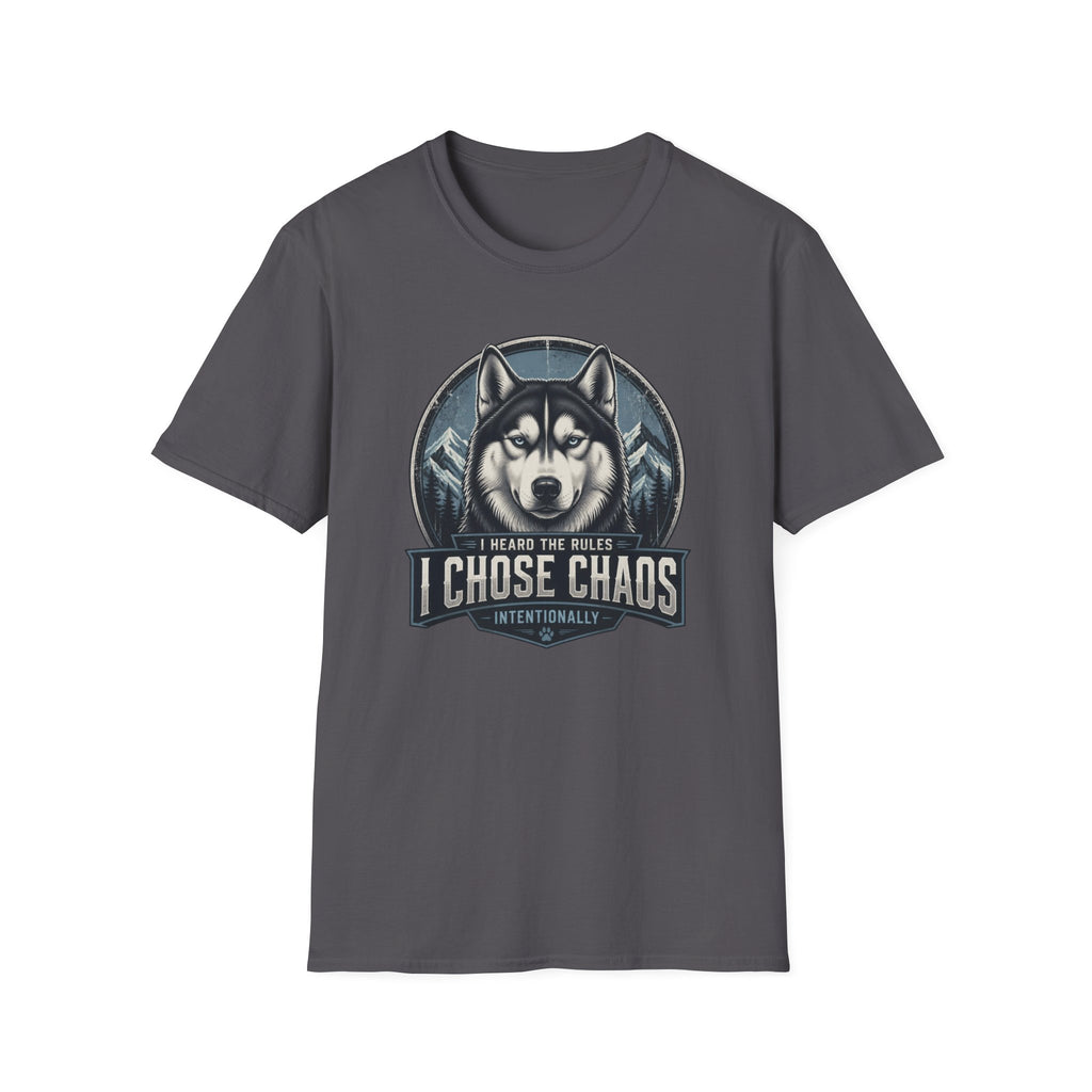 I Chose Chaos Husky Dog T-Shirt