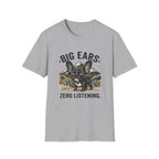 Big Ears Zero Listening French Bulldog T-shirt.