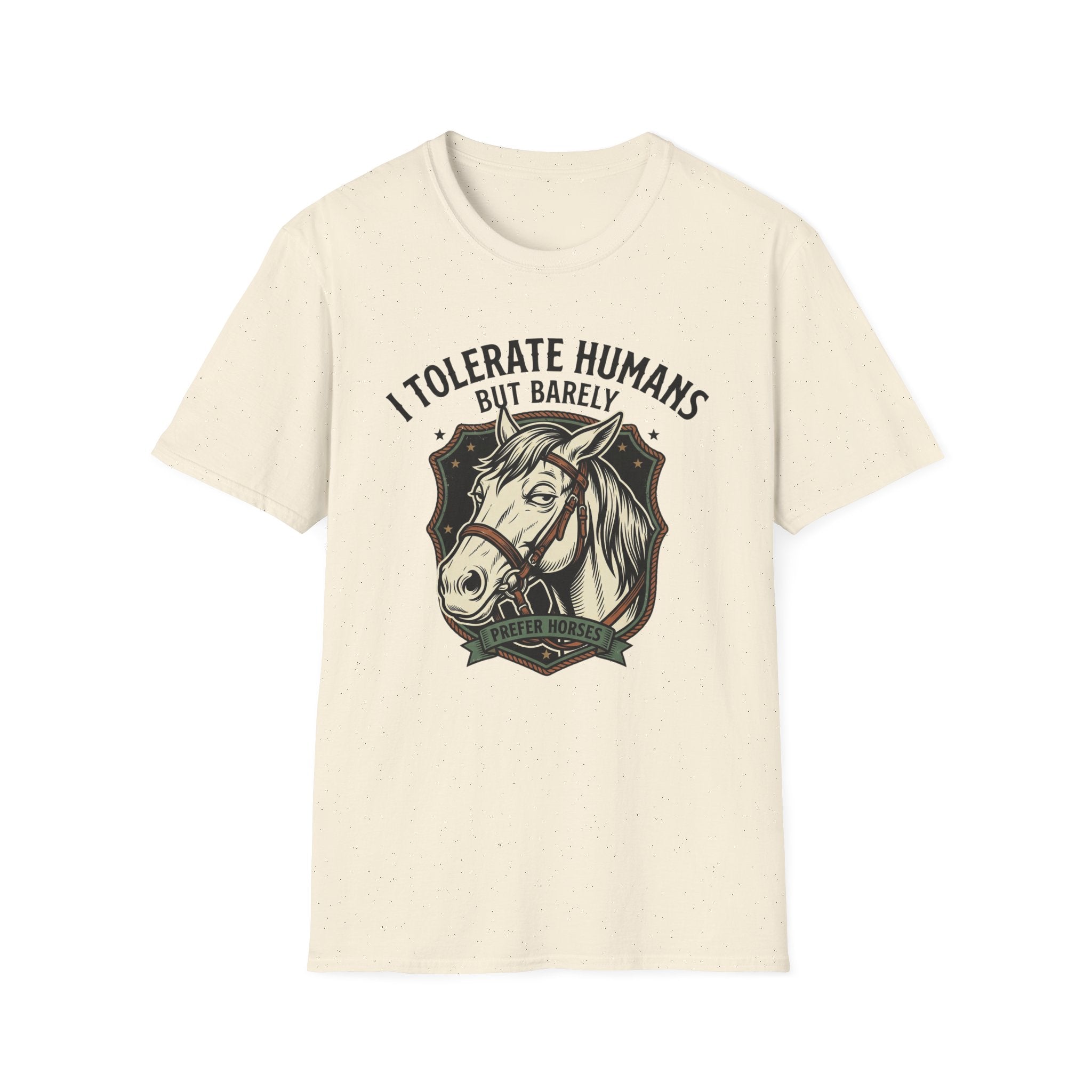 I Tolerate Humans Horse T-Shirt
