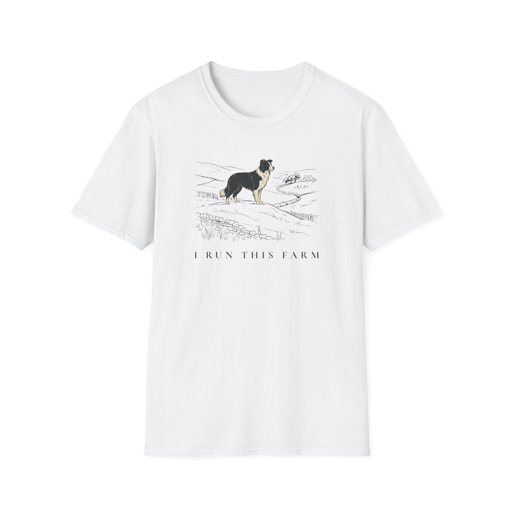 Run This Farm Border Collie Dog T-Shirt