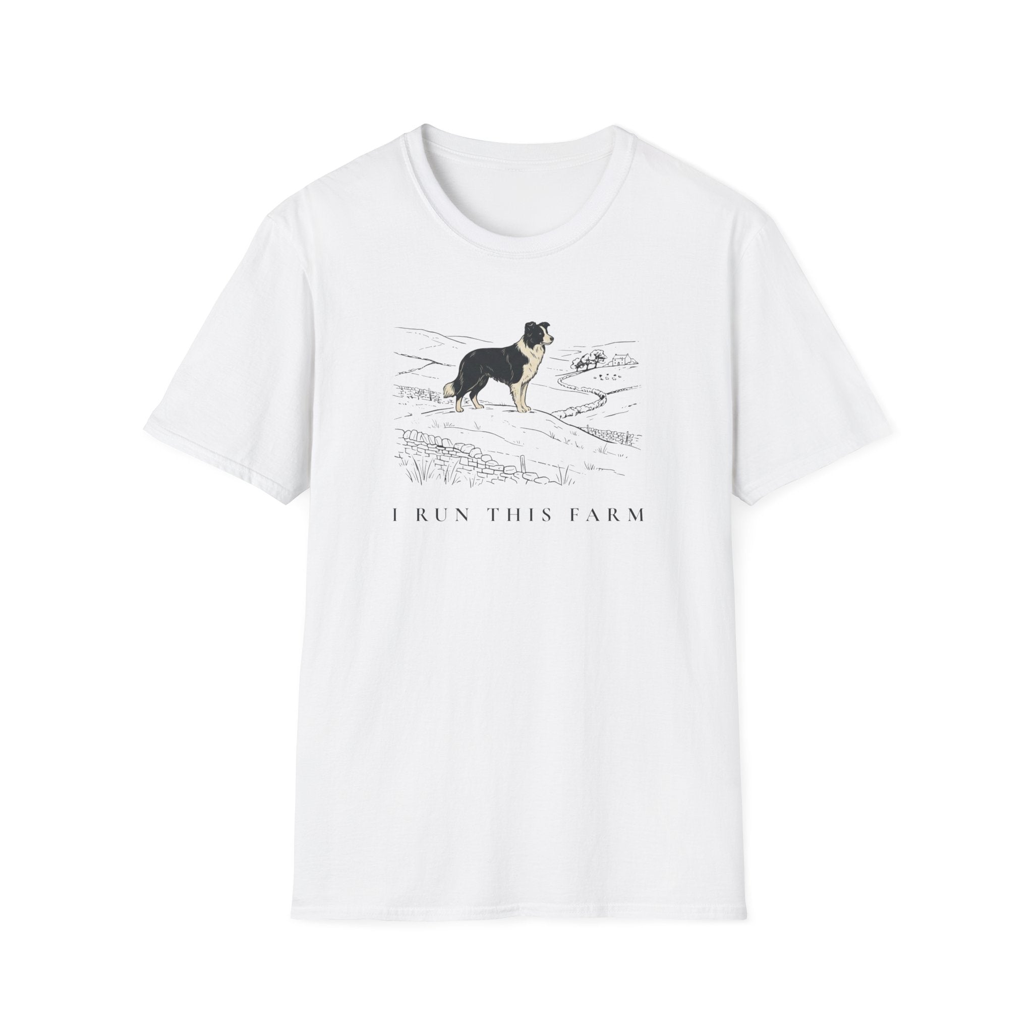 Run This Farm Border Collie Dog T-Shirt