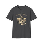 Golden Lab on a rock Surveying dog t-shirt