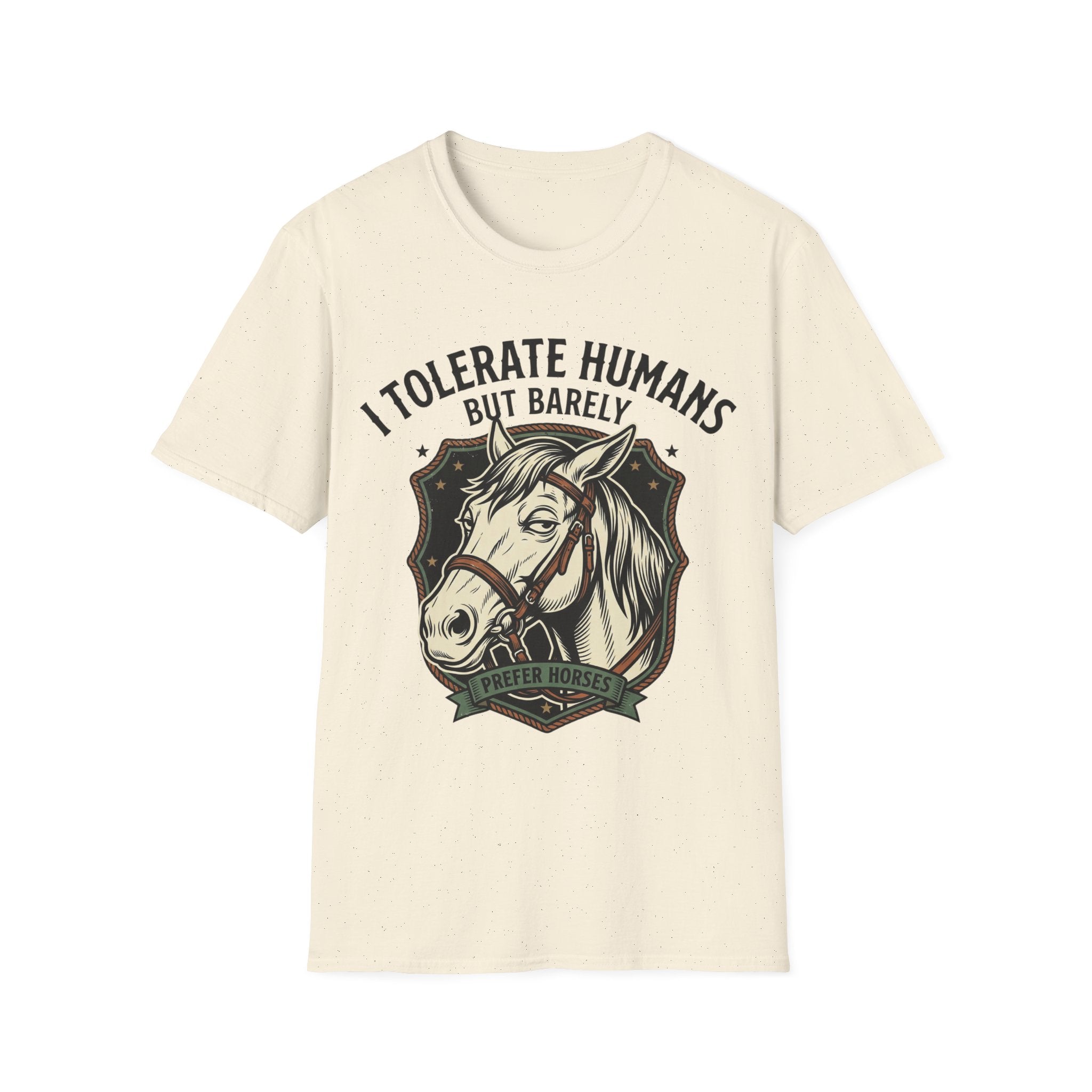 I Tolerate Humans Horse T-Shirt