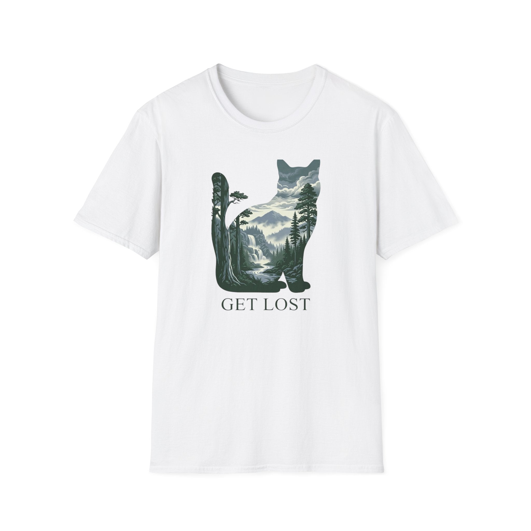 Get Lost Cat Nature Silhouette  T-Shirt