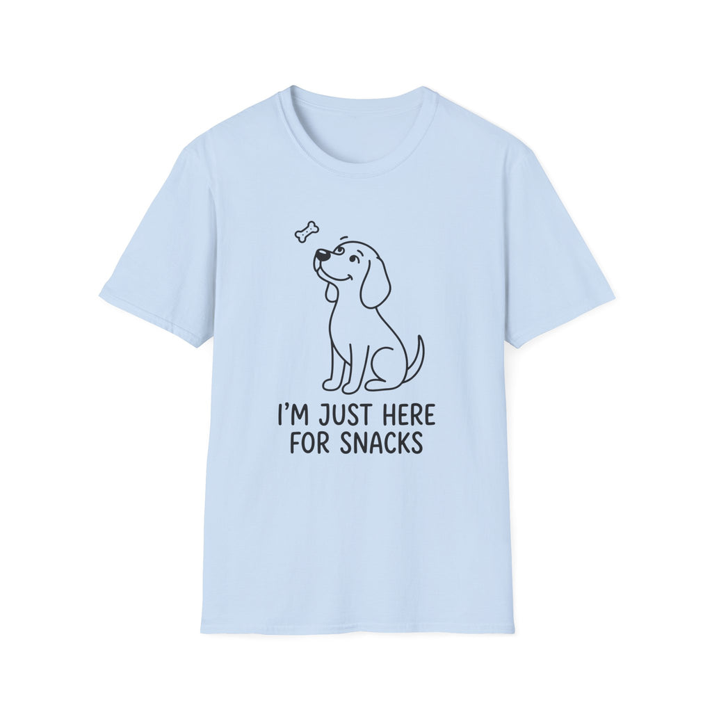 Just Here For The Snacks Dog T-Shirt