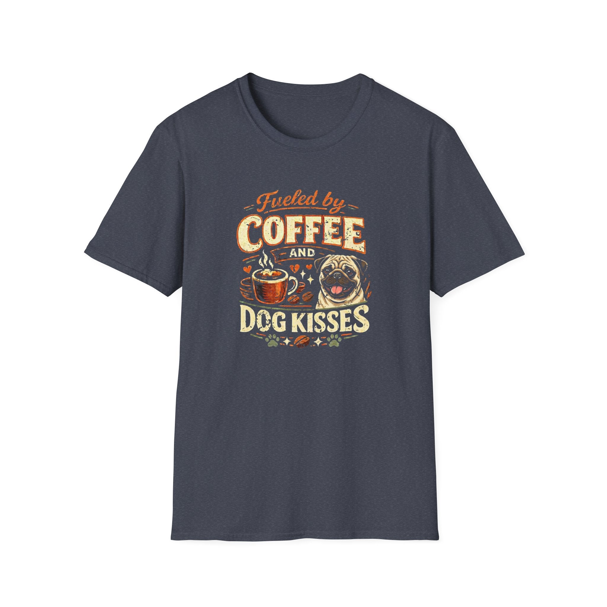 Coffee Kiss Pug Dog T-Shirt