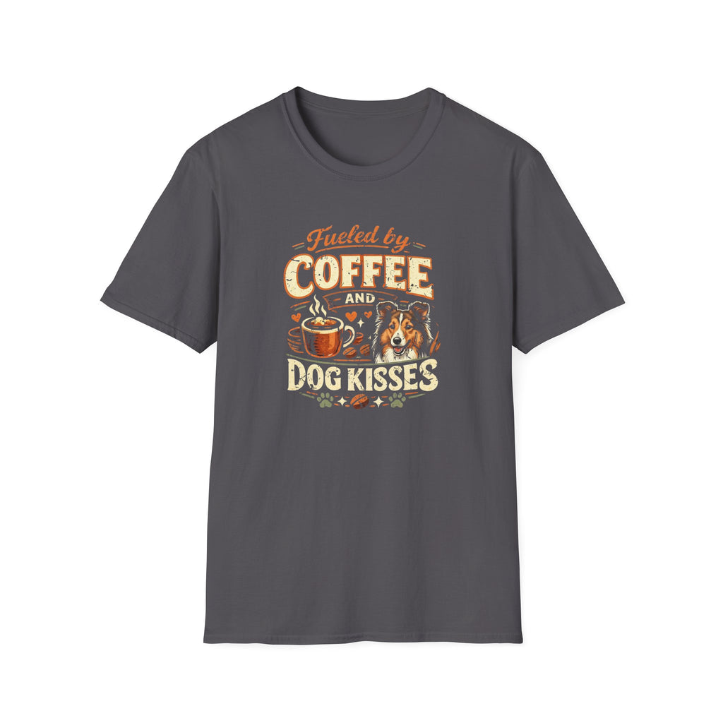 Coffee Kiss Sheltie Shetland Sheepdog Dog T-Shirt