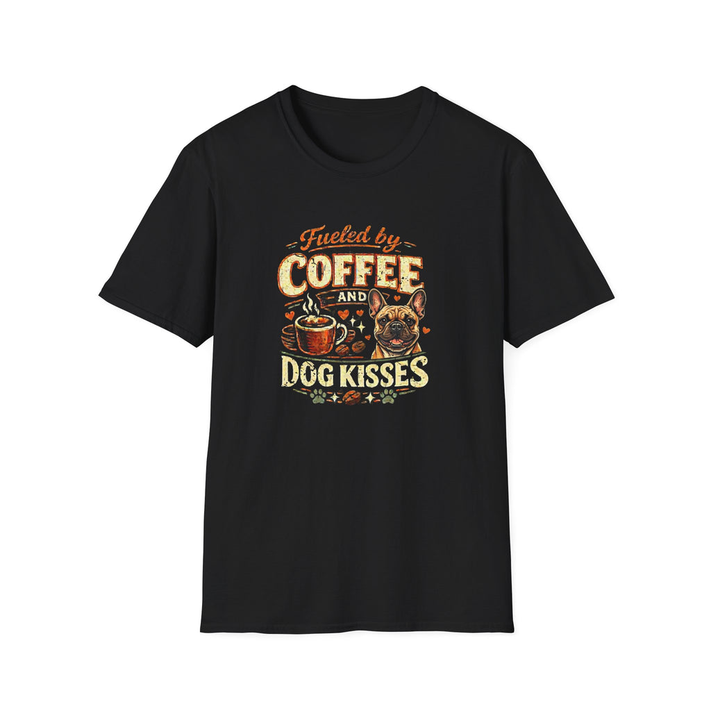 Coffee Kiss Frenchie Dog T-Shirt