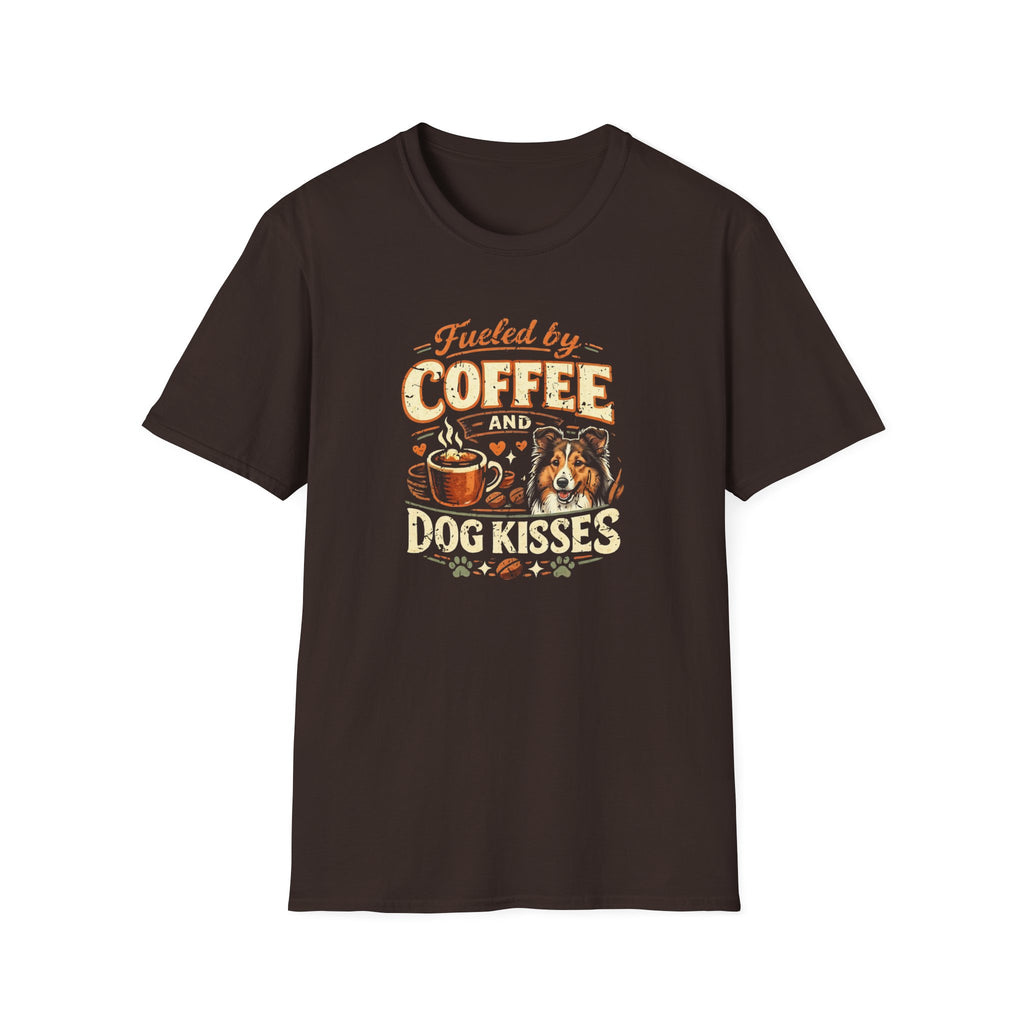 Coffee Kiss Sheltie Shetland Sheepdog Dog T-Shirt