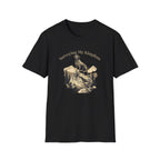 Golden Lab on a rock Surveying dog t-shirt