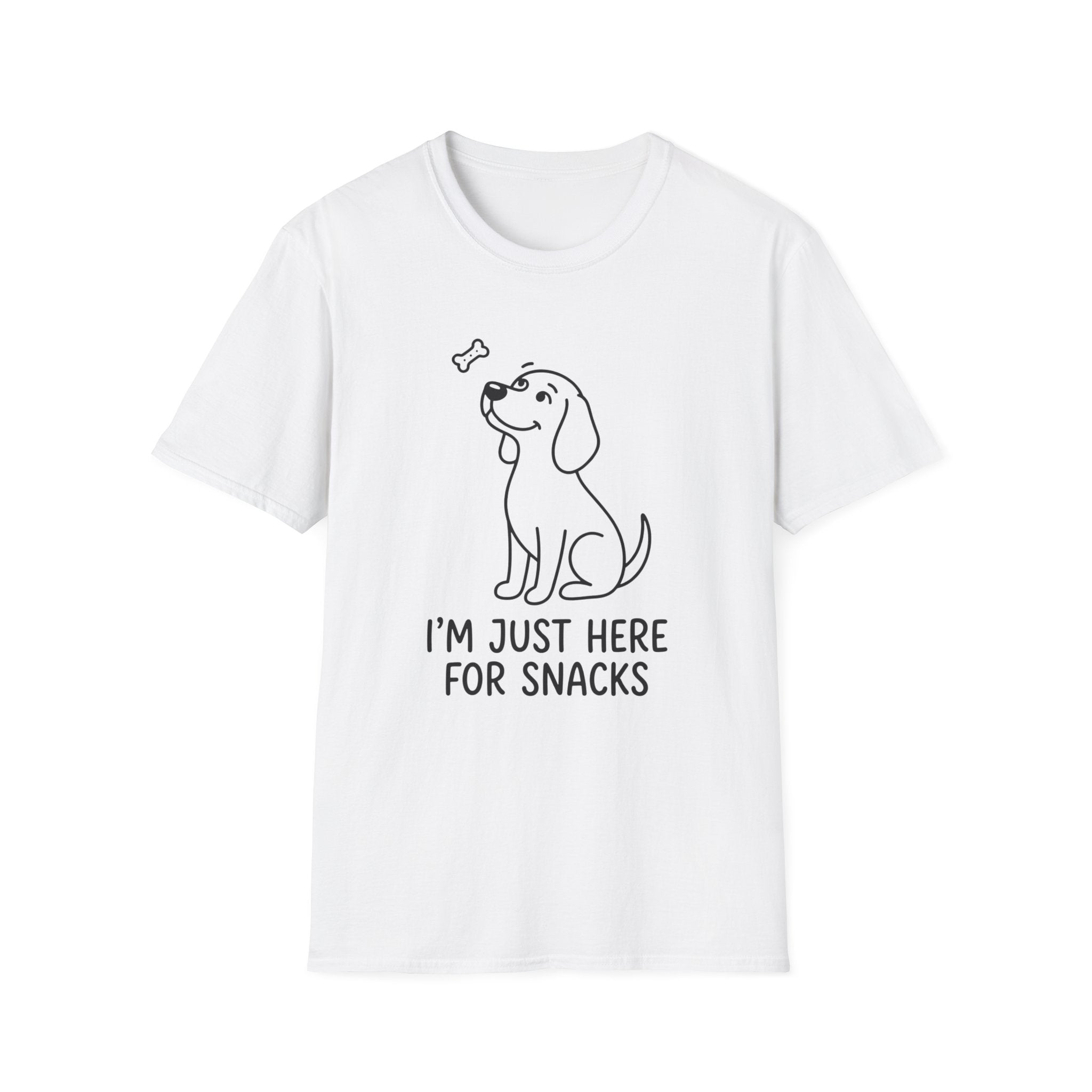 Just Here For The Snacks Dog T-Shirt