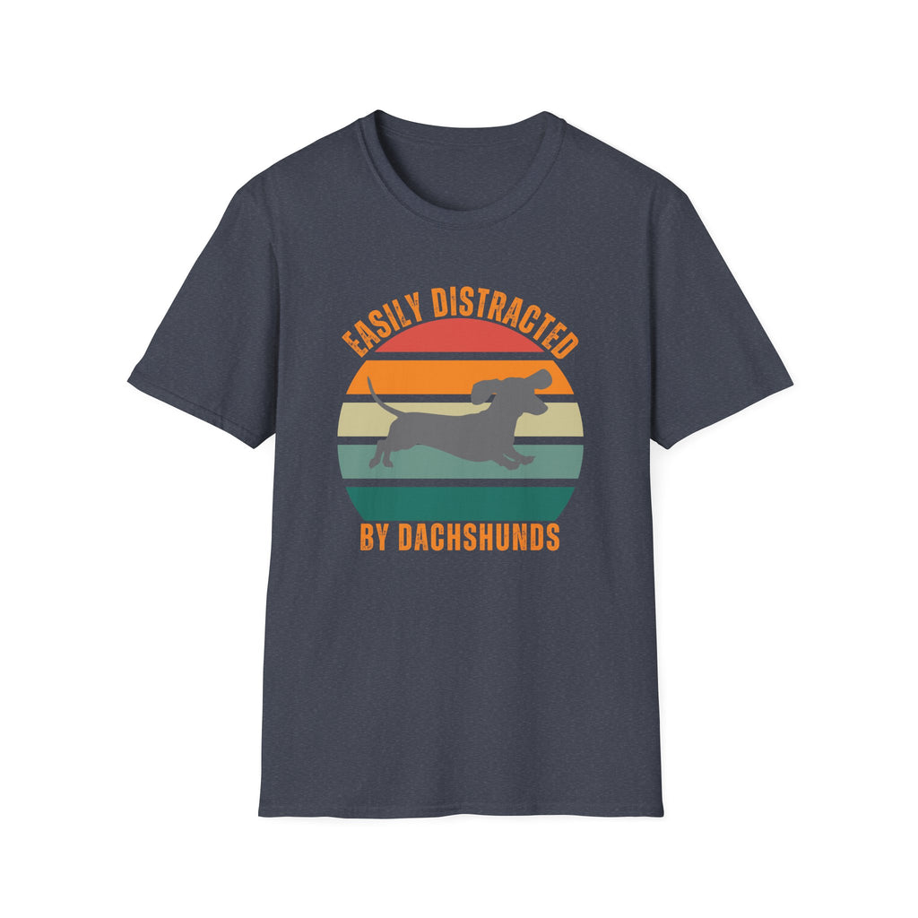 Easily Dirtracted Gray Dachshund Dog T-Shirt