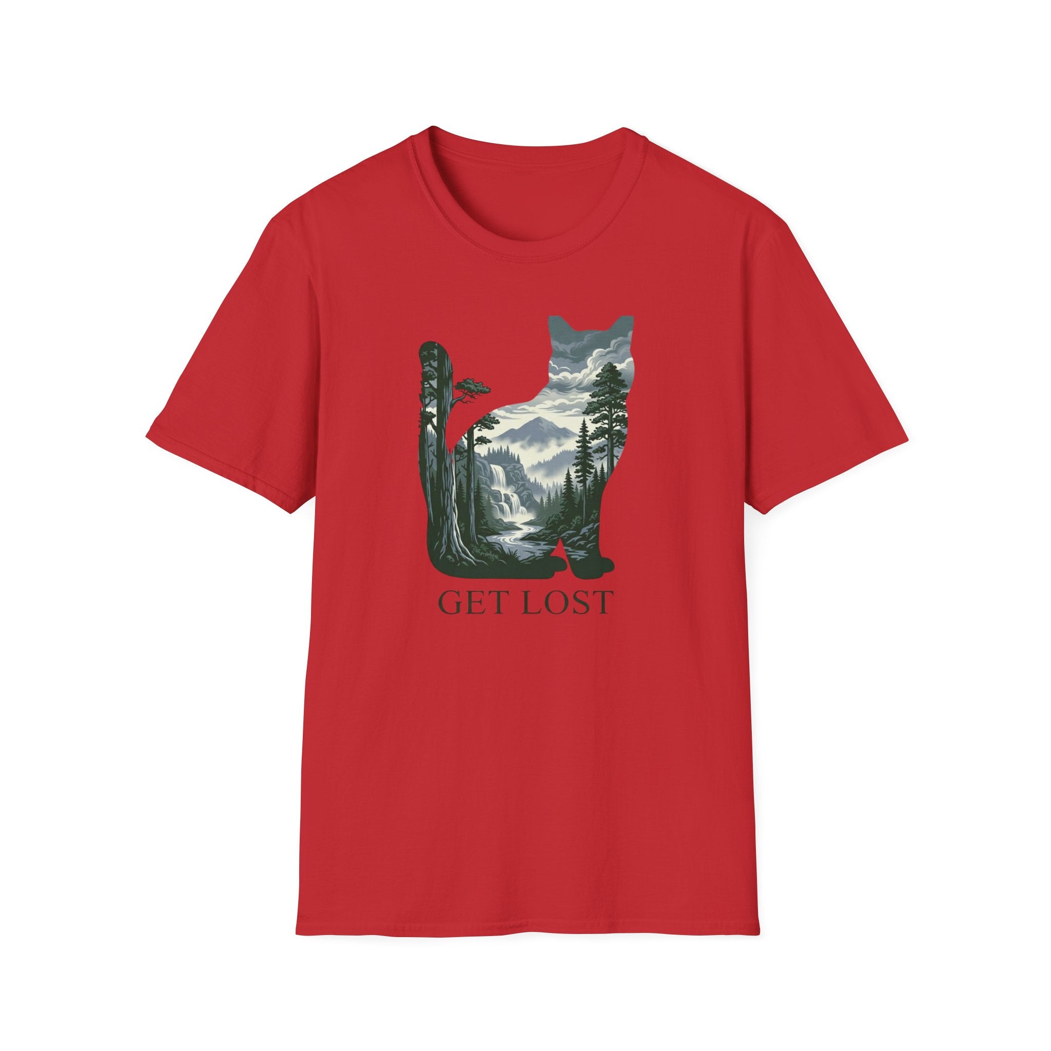 Get Lost Cat Nature Silhouette  T-Shirt