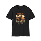 Coffee Kiss Golden Retriever Dog T-Shirt