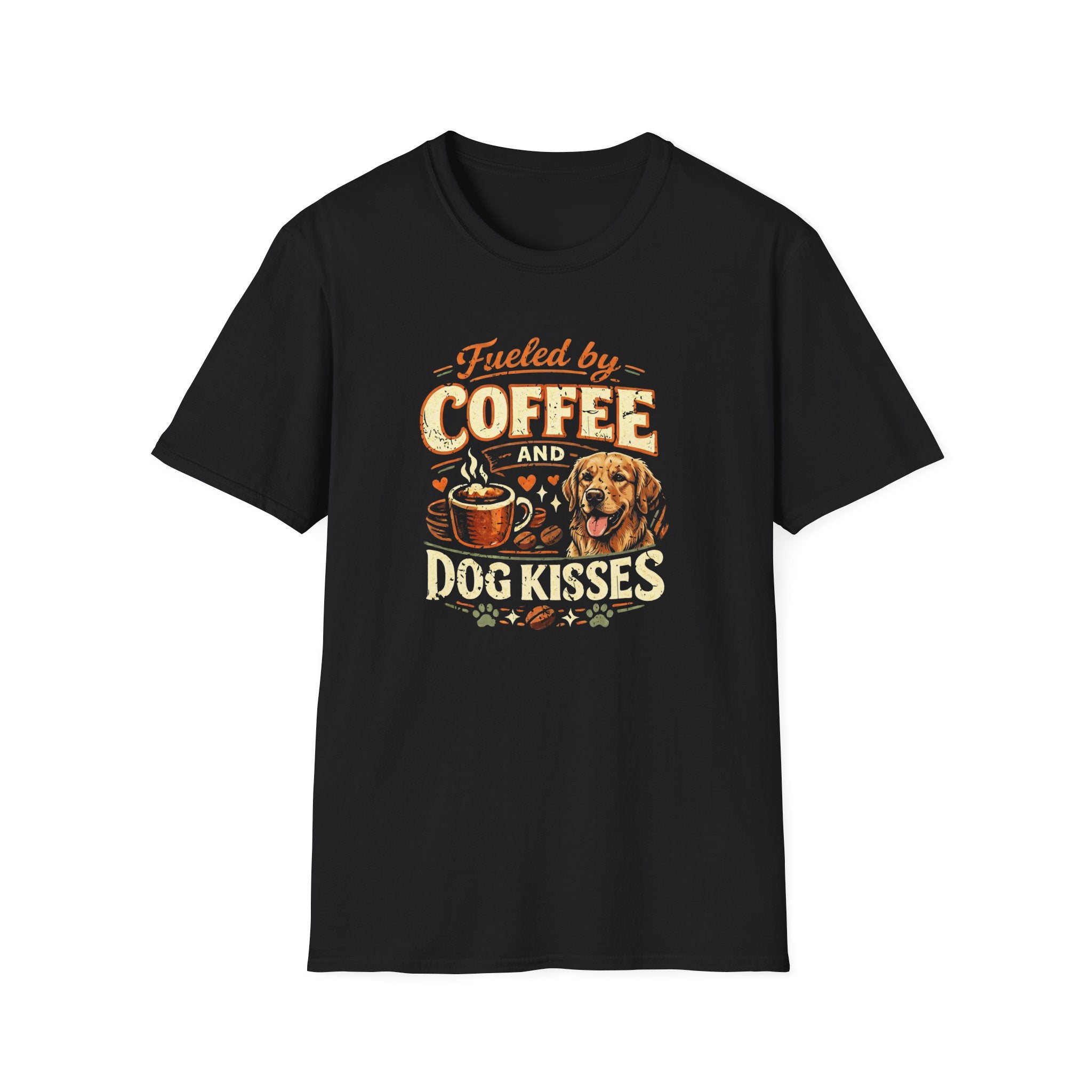 Coffee Kiss Golden Retriever Dog T-Shirt