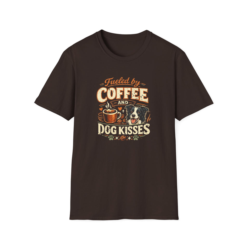 Coffee Kiss Border Collie Dog T-Shirt