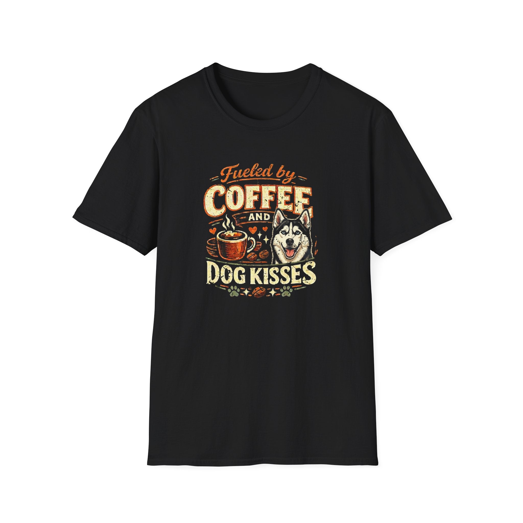 Coffee Kiss Husky Dog T-Shirt