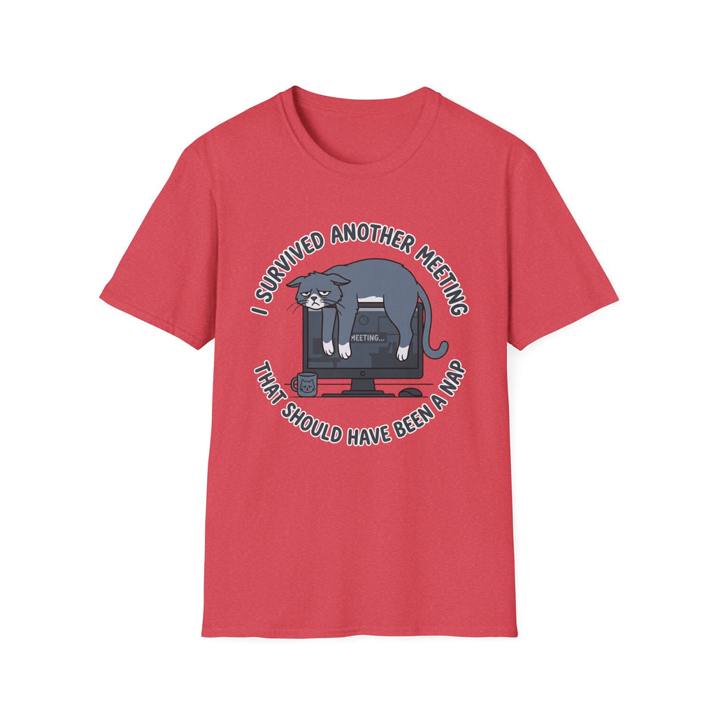 I Survived Another Meeting Cat T-Shirt