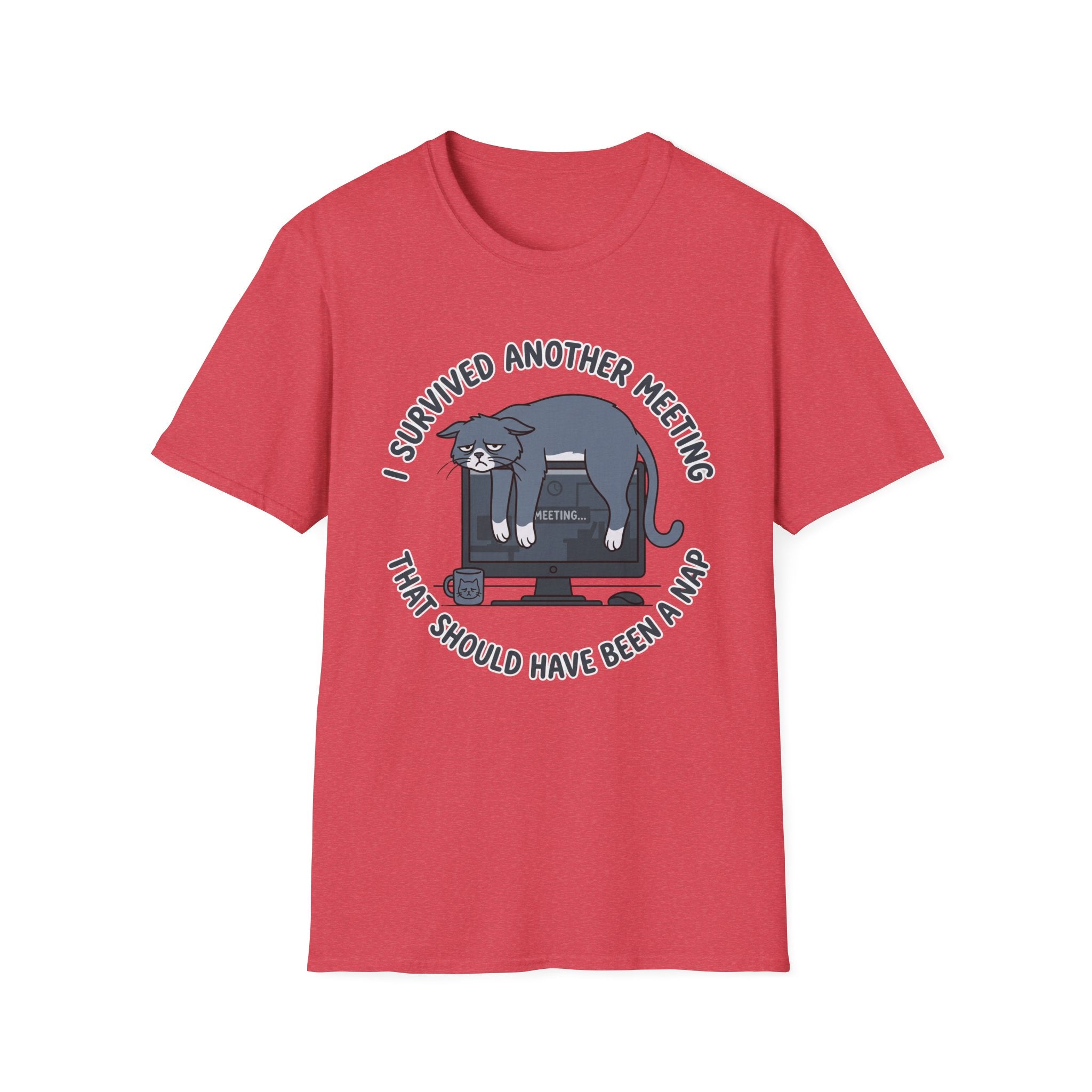 I Survived Another Meeting Cat T-Shirt