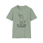 Just Here For The Snacks Dog T-Shirt