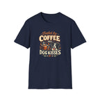 Coffee Kiss Border Collie Dog T-Shirt