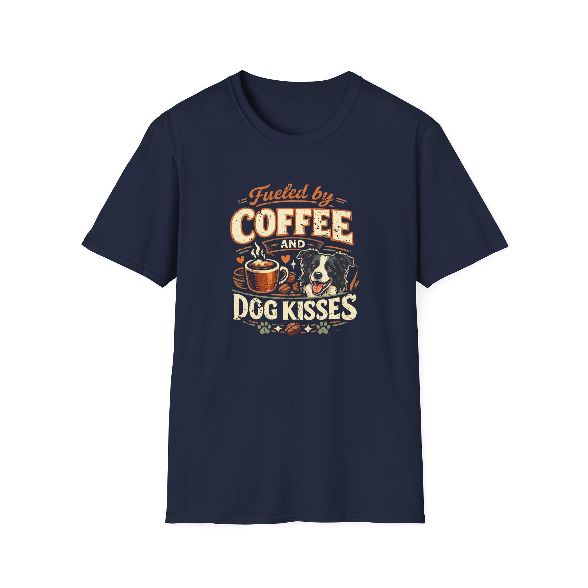Coffee Kiss Border Collie Dog T-Shirt