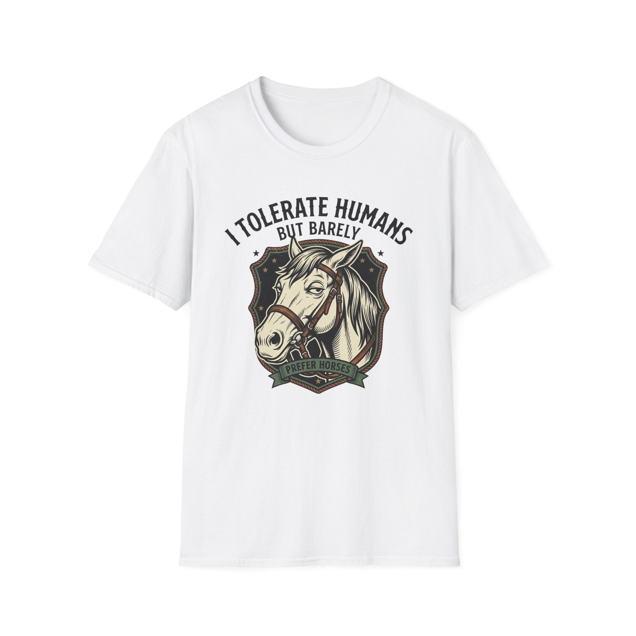 I Tolerate Humans Horse T-Shirt