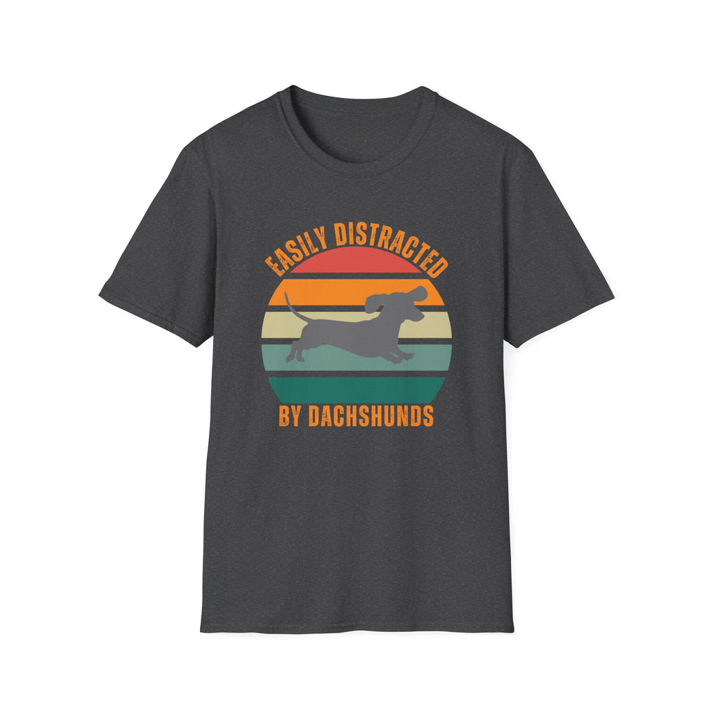 Easily Dirtracted Gray Dachshund Dog T-Shirt