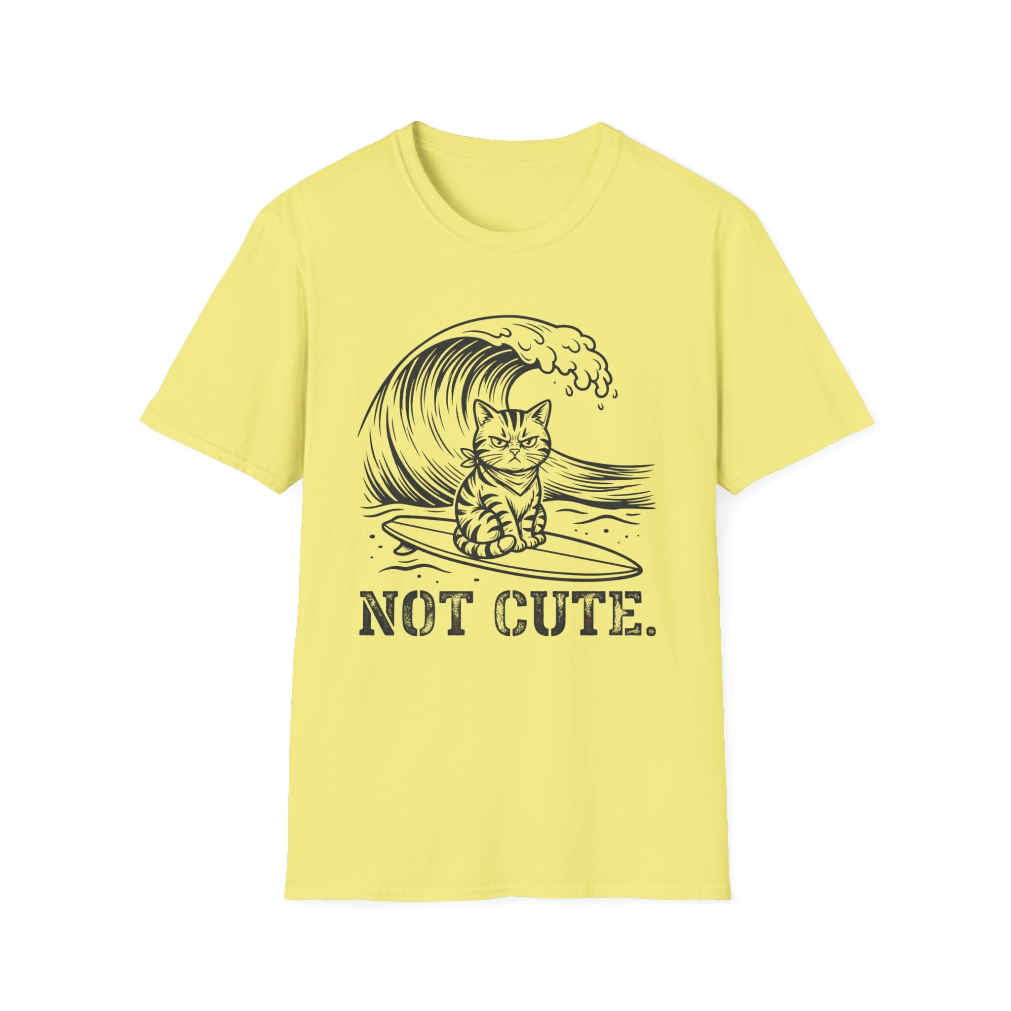Not Cute Surf Cat T-Shirt