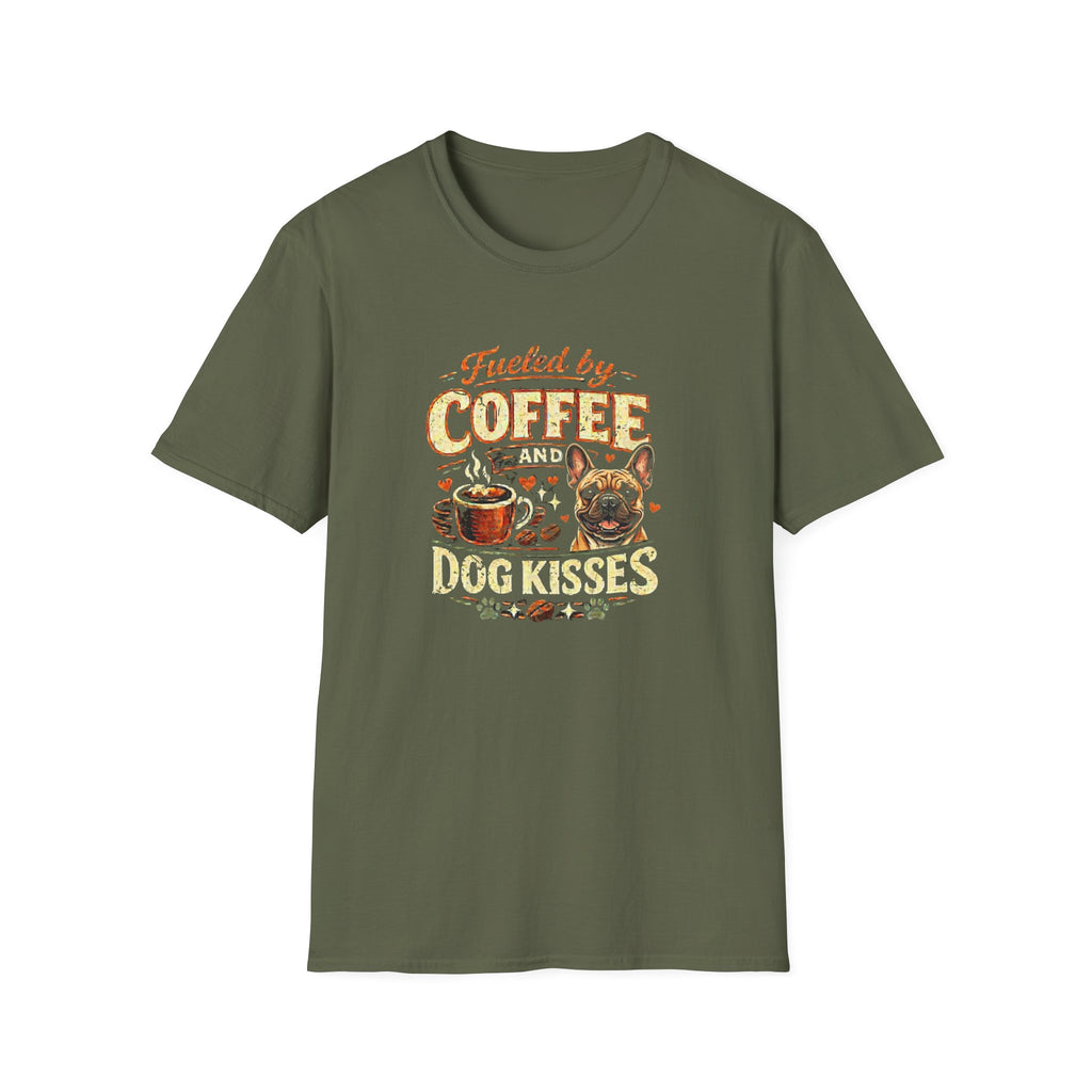 Coffee Kiss Frenchie Dog T-Shirt