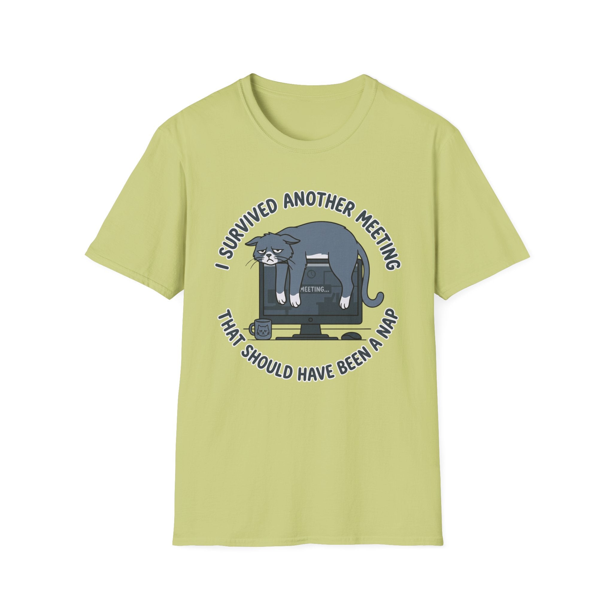 I Survived Another Meeting Cat T-Shirt