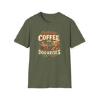 Coffee Kiss Golden Retriever Dog T-Shirt