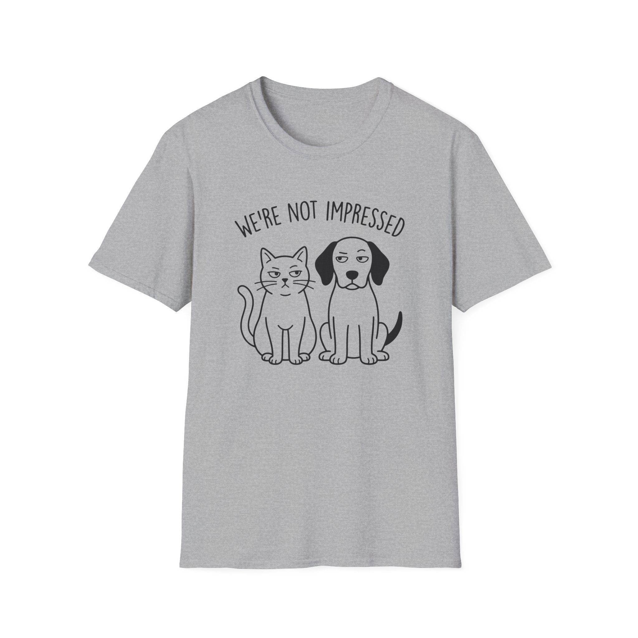 We're Not Impressed Cat and Dog T-Shirt