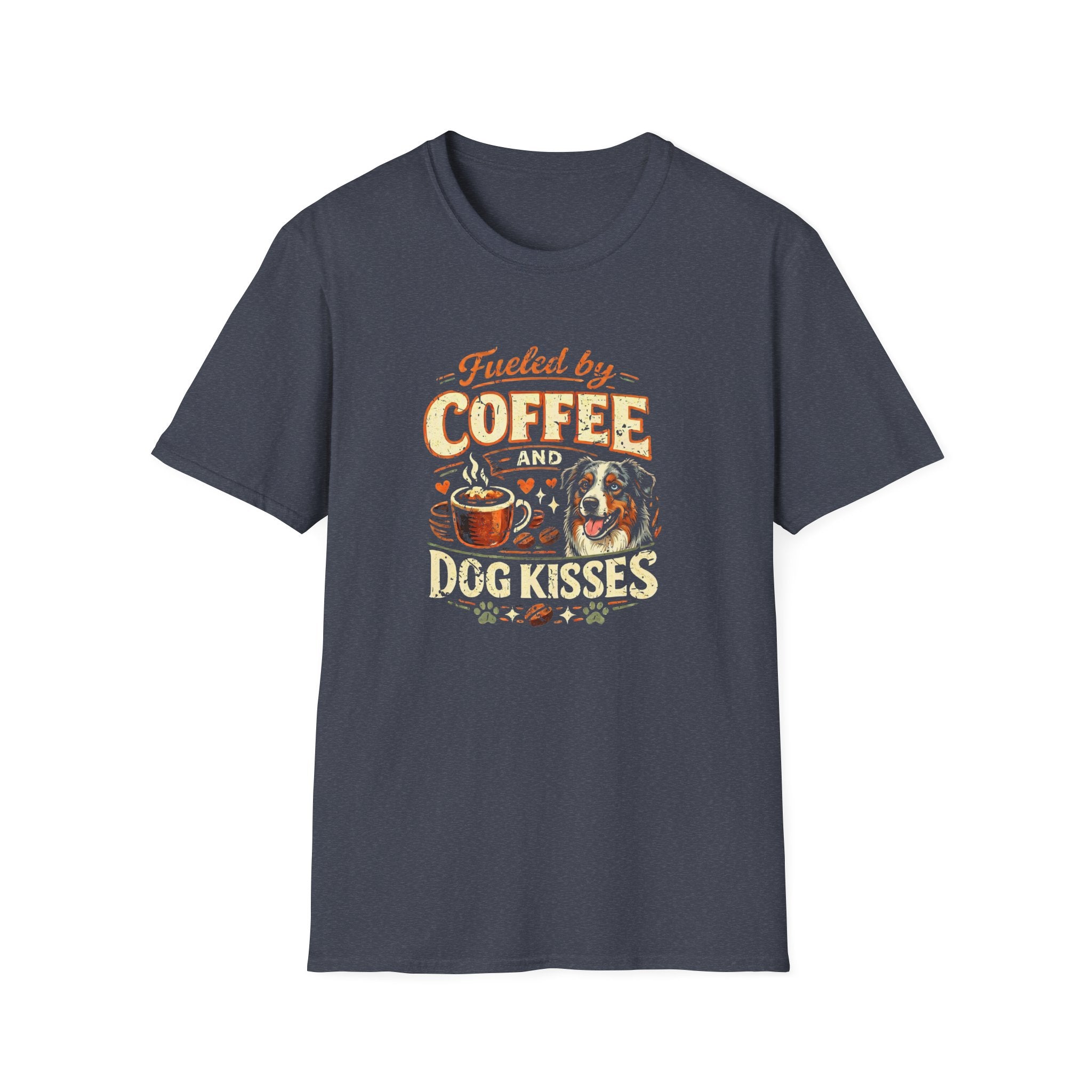 Coffee Kiss Australian Shepherd Dog T-Shirt